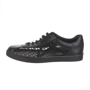 Gianvito Rossi black Leather Low Top Sneakers